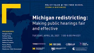 Michigan Redistricting: Making Public Hearings Fair and Effective