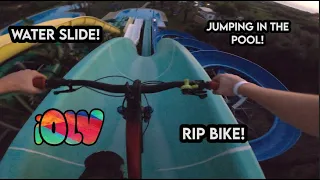 JUMPING IN THE SWIMMING POOL WITH MY MOUNTAIN BIKE - NEW GREECE VIDEO