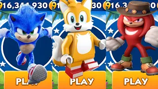 Sonic Dash - Movie sonic vs tails vs Series knuckles _ Movie Sonic vs All Bosses Zazz Eggman