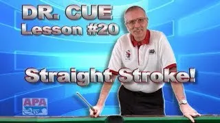 APA Dr. Cue Instruction - Dr. Cue Pool Lesson 20: Stroke Practice With Barrier Training!