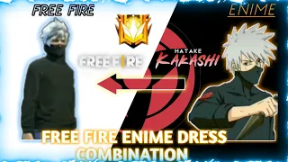 Anime dress combination free fire||all anime cartoon character dress combination on free fire