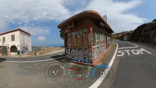 45 minute Virtual Cycling 360° VR Fat Burning Workout Coast Road Spain Garmin 4K