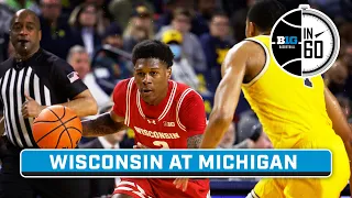 Wisconsin at Michigan | Feb. 7, 2024 | B1G Basketball in 60