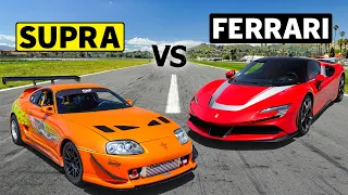 Fast & Furious Tribute Supra vs Ferrari SF90 Stradale // THIS vs THAT