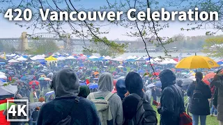 【4K】420 Vancouver Celebration,  2023 4/20 Festival at Sunset Beach, BC Canada