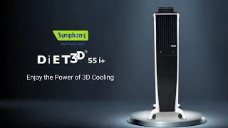 Symphony Diet 3D 55i+ Tower Air Cooler 55-litres with Magnetic Remote