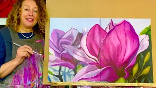 BECOME AN OVERNIGHT PAINTING SUCCESS with the Blooms Magnificent Magnolias Online TEACHING PACK!