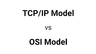 TCP/IP vs OSI Model
