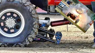 Truck/tractor PULL FAILS, CARNAGE, WILD RIDES!