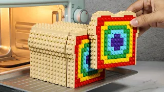 Best Of Lego Rainbow Bread Recipe | Stop Motion & LEGO Food ASMR