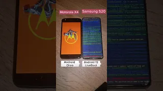 Boot up test Motorola Moto X4 vs Samsung Galaxy S20 [LiveBoot] #androidoreo #android12 #boot #motox4