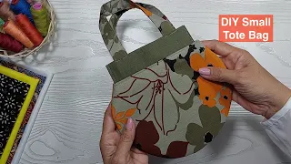 DIY Round Tote Bag | A Cute Small Hand Bag / Handbag | Easy Sewing Tutorial (Purwa's Sewing Time)