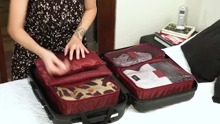 Kit Necessaire Organizador de Mala Impermeável   6 peças