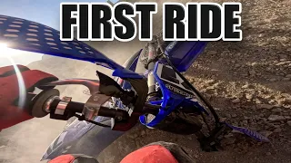 Erste Fahrt auf der Yamaha YZ250!