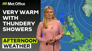 12/05/24 – Thunderstorm warnings for many – Afternoon Weather Forecast UK – Met Office Weather