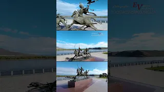 "Царская охота" скульптура Даши Намдакова  #туризм #аэросъемка  #искусство #путешествия #travel