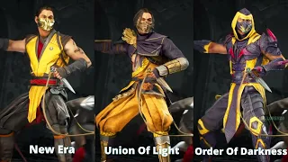 Mortal Kombat 1 ALL NEW ERA - UNION OF LIGHT - ORDER OF DARKNESS Skins Comparation in Victory Poses