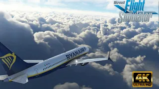 (4K) Microsoft Flight Simulator 2020 - HEAVY STORM LANDING Boeing 737  |Spirit