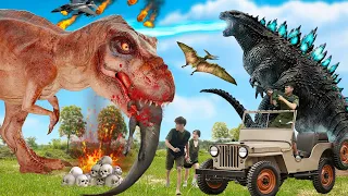 The BEST of Dinosaur T-rex Attack 2023 | Jurassic Park Fan-Made Film| T-rex Chase Dinosaur @Ms.Sandy