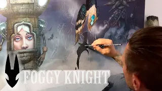 Animals, Creatures, and Fairytale worlds are created with Acrylic paints in “Foggy Knight”