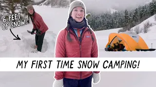 My First Time SNOW CAMPING! | Miranda in the Wild
