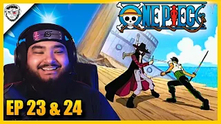 ZORO VS HAWK EYE! - First Time Watching One Piece (23 & 24)