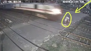 Live Footage!! Train Hits Man In Full Speed..