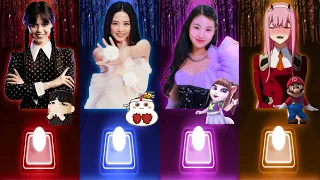 WEDNESDAY ADDAMS BLODDY MARY vs BLACKPINK JISOO FLOWER vs FIFTY FIFTY CUPID SONGS vs TOCA TOCA ANIME