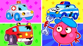 Yes! Let's Repair Fire Truck!🚨🚑🚔 🤩 Rescue Team || Best Kids Cartoon by Pit & Penny Stories 🥑💖