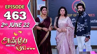 Anbe Vaa Serial | Episode 463 | 2nd June 2022 | Virat | Delna Davis | Saregama TV Shows Tamil