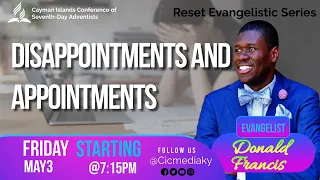 Reset Evangelistic Series - Pastor Donald Francis - Friday - May 3