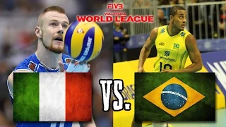 Italy vs  Brazil FIVB World League Finals Group 1 FULL MATCH BREAKS REMOVED