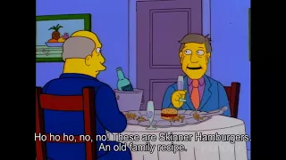 Steamed Hams but dubbed to spanish and subbed back to english