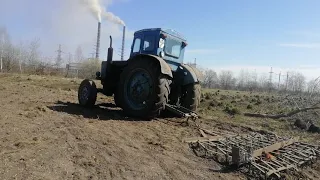 Трактор Т-40 АМ боронование. Работа над целиной (2 видео на канале). ОВЕС. ВЕСНА 2021