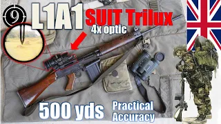 4x SUIT Trilux Scope + L1A1🇬🇧 SLR to 500yds (Feat. Bloke on the Range) Practical Accuracy