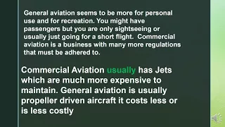 Question 42  Set 24 Commercial aviation vs general aviation