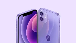 Реклама iPhone 12 в Фиолетовом цвете