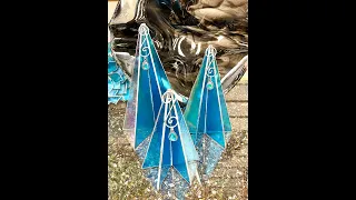 3D Stained Glass six sided heart spinners and trees