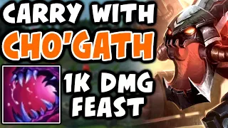 CARRY Your Games with CHO'GATH MID! 1K TRUE DAMAGE ULT | Challenger Cho'Gath - League of Legends