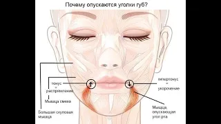 Как поднять уголки губ? Два упражнения.