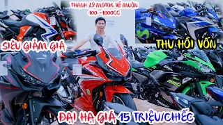 THANH LÝ TOÀN BỘ MOTOR GIÁ RẺ KAWASAKI Z1000 HONDA CB100R YAMAHA TỪ GIÁ RẺ ĐẾN MẮC GIẢM 15 triệu