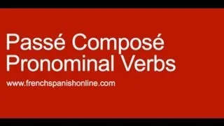 Passé Composé - Reflexive Verbs