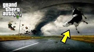 HUGE TORNADO HIT MY FARM AND CATTLE! CAN WE SURVIVE? GTA 5 END OF LOS SANTOS MOD