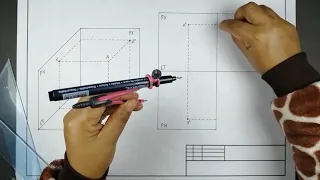 PROYECCIÓN ORTOGONAL  TRIEDRICA  DE UN PUNTO Y SU REBATIMIENTO. 4to Sec.