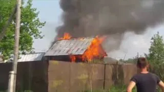 Пожар в рабочем поселке 27 05 2016 Угол Минская и Пугачева