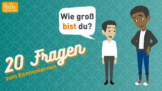 Deutsch lernen A1 | 20 Fragen zum Kennenlernen | Wortschatz und Redemittel