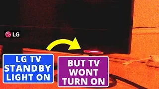 How to fix LG TV Standby Light On But Won't Turn On || lg tv wont turn on red light flashing