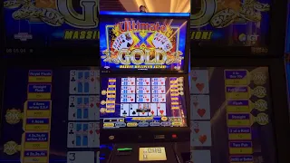 How Many Quads Can We Get?! Ultimate X Gold Double Double Bonus #casino #videopoker