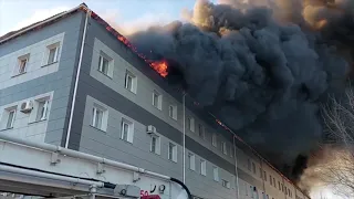 Пожар на складе в Волгограде