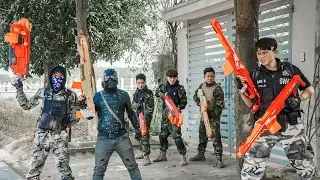 LTT Game Nerf War : Special Mission Winter Warriors Nerf Guns Fight Criminal group Rocket Black